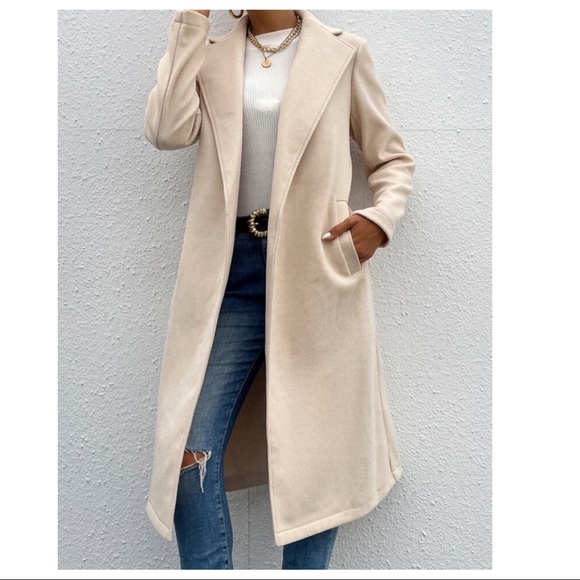 ShopEvelynne Jackets & Blazers - Made in France Stunning Boho Belted Fashion Coat with pockets